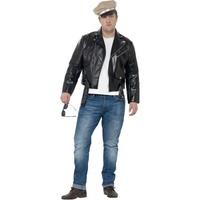 Smiffy\'s Men\'s 1950\'s Rebel Costume, Jacket And Hat, Rockin\' 50\'s, Serious