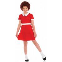 Small Red Girls Little Orhpan Costume