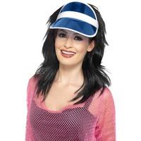 Smiffy\'s 1980\'s Women\'s Sun Visor (blue)