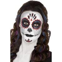 smiffys 44226 day of the dead make up kit with face paints one size