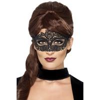 Smiffy\'s 44282 Embroidered Lace Filigree Eye Mask (one Size)