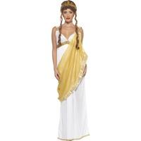 small white gold ladies helen of troy costume with tiara