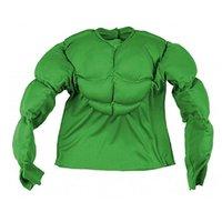 Small Green Super Muscle Shirt Costume For Superhero Fancy Dress Up Outfits