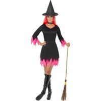 Smiffy\'s Women\'s Witch Costume, Dress, Hat & Choker, Legends Of Evil, Size: