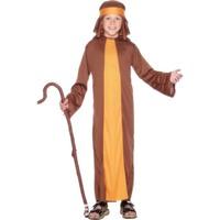 Smiffy\'s Children\'s Shepherd Costume, Robe And Headpiece, Ages 10-12, Colour: