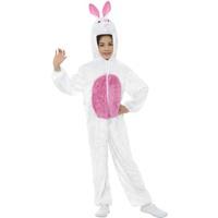 Smiffy\'s Children\'s Unisex All In One Bunny Costume, Jumpsuit With Hood, Party