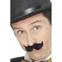 Smiffy\'s Edwardian Self-adhesive Tash - Black