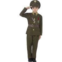Smiffy\'s Children\'s Army Officer Costume, Jacket, Belt, Trousers, Hat, Mock