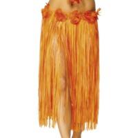 smiffys orange 29 inch fancy dress hawaiian hula skirt