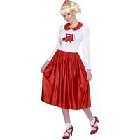 Smiffy\'s Red & White Large Women\'s Grease Sandy Costume