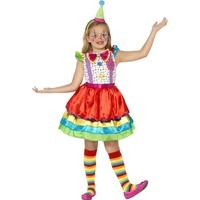 smiffys childrens deluxe clown girl costume dress and hat ages 10 12 