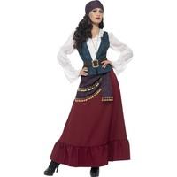 smiffys womens deluxe pirate buccaneer beauty costume dress sash banda ...