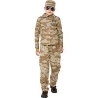 Smiffy\'s Children\'s Desert Army Costume, Hat, Top And Trousers, Ages 7-9, 