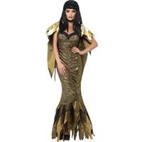 Smiffy\'s Women\'s Dark Cleopatra Costume, Dress And Cape, Size: 16-18, Colour: