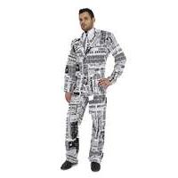 small adults newspaper suit costume