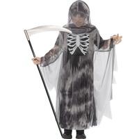 Smiffy\'s Children\'s Ghostly Ghoul Costume, Hooded Robe, Ages 7-9, Colour: Grey, 