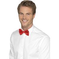 smiffys mens sequin bow tie red