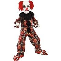 smiffys childrens scary clown costume top trousers shoes mask gloves 