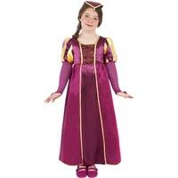 smiffys childrens tudor girl costume dress and headpiece ages 10 12 