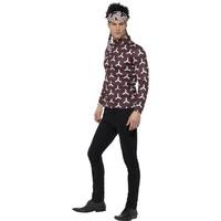 smiffys mens zoolander derek costume top bandana with hair zoolander 