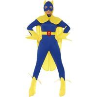 Smiffy\'s Women\'s Bananaman Costume, Catsuit, Mask, Cape, Gloves & Boot Covers, 