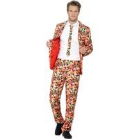 smiffys mens sweet suit stand out suits jacket trousers and tie stand