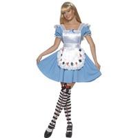Smiffy\'s Women\'s Deck Of Cards Girl Costume, Dress, Size: 12-14, Colour: Blue, 