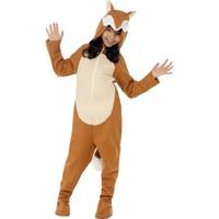 smiffys childrens unisex all in one fox costume jumpsuit with tail and ...