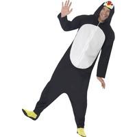 Smiffy\'s Men\'s Penguin Costume, Hooded All In One, Party Animals, Serious Fun, 