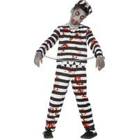 smiffys childrens zombie convict costume trousers top hat wrist cuffs 