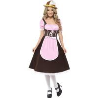 smiffys womens tavern girl costume long dress with apron attached arou ...