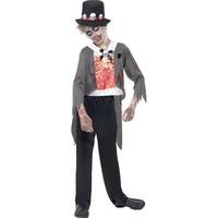 smiffys childrens zombie groom costume jacket printed mock shirt trous ...