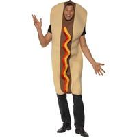 smiffys mens giant hot dog costume tunic size m colour brown 20393