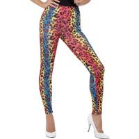 smiffys neon leopard print leggings