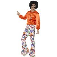 smiffys 44907xl 60s groovy flared mens trouser x large