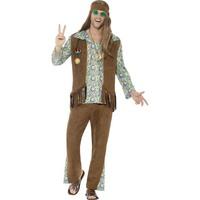 smiffys 43126s 60s hippie costume with trousers top waistcoat small