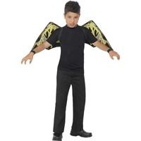 smiffys 44325 glow in the dark bat wings costume one size