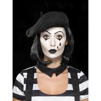 Smiffy\'s Women\'s Lady Mime Artist Costume, Dress, Collar, Beret, Gloves, Tights