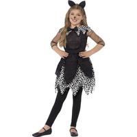 Smiffy\'s Children\'s Deluxe Midnight Cat Costume, Dress, Tail & Cat Ear