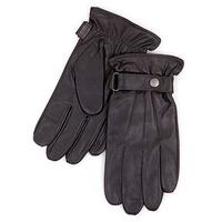 smartouch mens leather gloves with strap black largexl