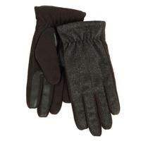 Smartouch Mens Tweed And Fleece Gloves Grey Small/Medium