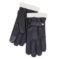 Smartouch Mens Pu Gloves With Berber Cuff Black Large/XL