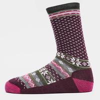 smartwool womens cozy cabin crew socks pink