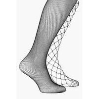 Small & Large Scale Fishnet Tights 2 Pack - black