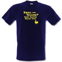 Small and yellow? Gary Glitter needs you! male t-shirt.