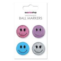 smiley ball marker set 4 pack