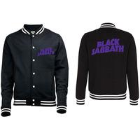Small Black Sabbath Wavy Logo Men\'s Varsity Jacket.