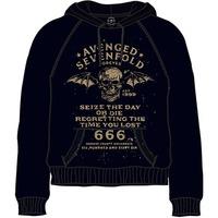 small black avenged seize the day mens hooded top