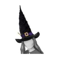 Smiffy\'s Witch Hat Black With Purple Belt