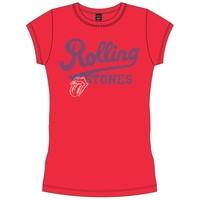 Small Red Ladies The Rolling Stones Team Logo Tee